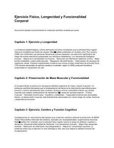 Ejercicio F&iacute;sico, Longevidad y Funcionalidad Corporal