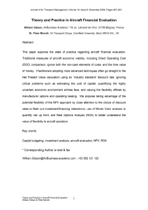 Theory and Practice in Aircraft Financial Evaluation