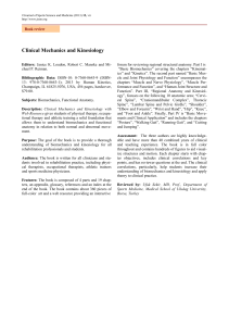 Book Review: Clinical Mechanics and Kinesiology