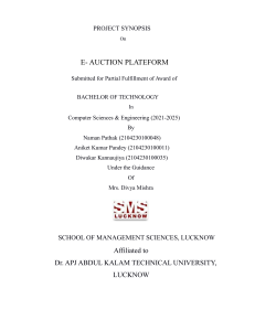 E-Auction Platform Project Synopsis