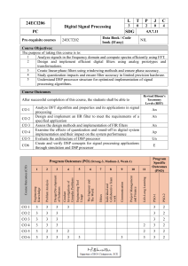 Digital Signal Processing Course Syllabus 24ECI206