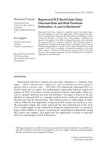 Regressed DCF for Real Estate Valuation: Bucharest Case Study