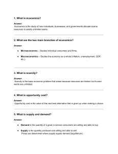 Economics Q&A: Basics of Micro & Macro Economics