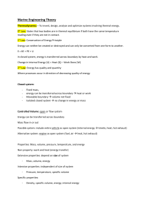 Marine Engineering Thermodynamics Basics