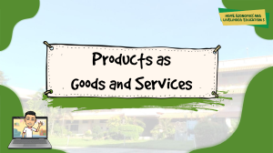 Products as Goods and Services: Grade 4 Entrepreneurship Lesson