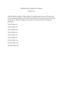 ME2206 Numerical Methods Problem Set 1