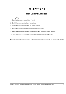 Chapter 11 Non-Current Liabilities Financial Accounting