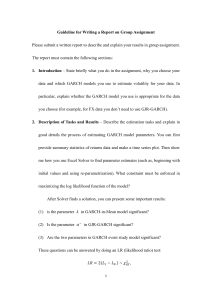 Guideline for GARCH Model Group Assignment Report