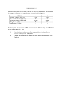 Production Optimization Study Question