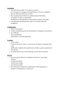 Contract Law Study Guide: Agreement, Consideration, Certainty