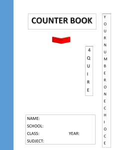 Zeszyt do liczenia Counter Book