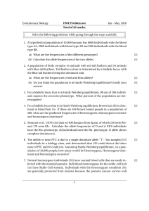 Evolutionary Biology HWE Problem Set