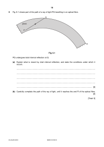 UCLES Physics Exam: Total Internal Reflection & Electromagnetic Spectrum