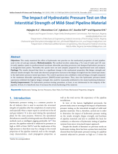 Impact of Hydrostatic Pressure Test on Mild-Steel Pipeline Material