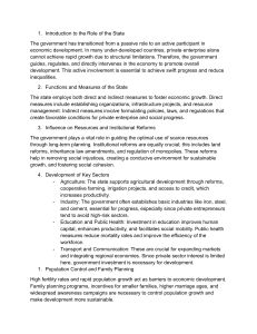 Role of the State in Economic Development