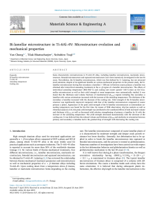 Bi-lamellar Microstructure in Ti-6Al-4V: Microstructure & Mechanical Properties