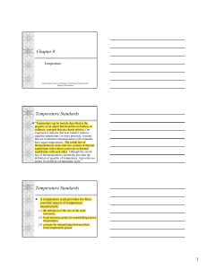 Chapter 8: Temperature - Mechanical Measurements