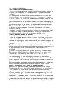 Alta Performance em Controladoria: Conceitos e Implementa&ccedil;&atilde;o
