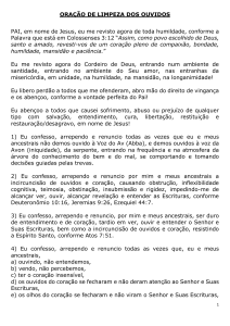 Ora&ccedil;&atilde;o de Limpeza dos Ouvidos