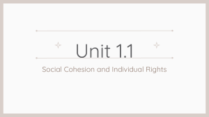 Unit 1.1: Social Cohesion and Individual Rights