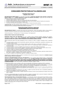 Consumer Protection Act & Lemon Law CPA Review