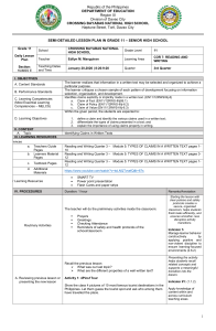 Grade 11 Lesson Plan: Identifying Claims in Texts