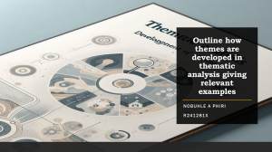 Thematic Analysis: How to Develop Themes