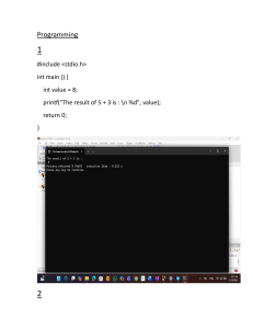C Programming Examples: Basic Output and Variables