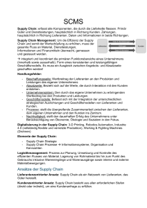 SCMS: Grundlagen des Supply Chain Managements