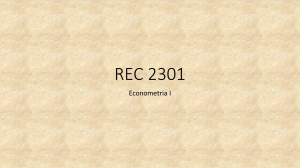 Econometria I: Modelos Multivariados e &Aacute;lgebra Matricial