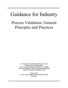 FDA Process Validation Guidance: General Principles & Practices