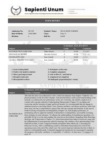 Julia Rose Parker Year 11 Term Report - Sapienti Unum