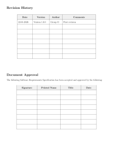 Software Requirements Specification Template