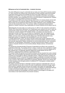 Willingness to Pay for Sustainable Beer: Academic Summary