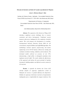 Detec&ccedil;&atilde;o de Intrus&otilde;es em Redes IoT com Aprendizado de M&aacute;quina