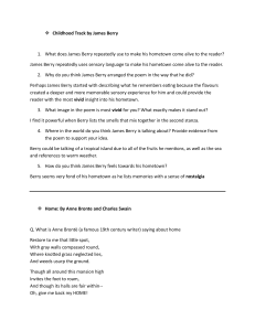 Poetry Analysis: Home & Hometown Themes