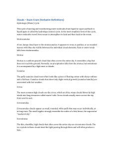 Clouds Exam Cram: Definitions & Hydrologic Cycle