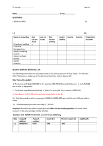 Mock 1 Accounting Exam Questions