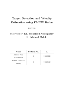 Target Detection & Velocity Estimation with FMCW Radar