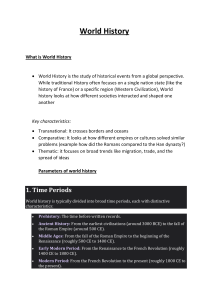 World History: Definition, Time Periods, and Themes