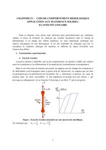 Chapitre IV : &Eacute;lasticit&eacute; lin&eacute;aire des mat&eacute;riaux solides