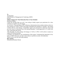 Request for Time Relaxation Due to Class Schedule Letter