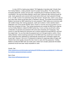 Ashley Madison Data Breach: Password Security Analysis