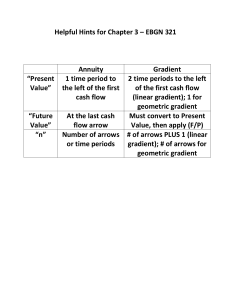 Helpful Hints for Chapter 3 - EBGN 321 Annuity Gradient
