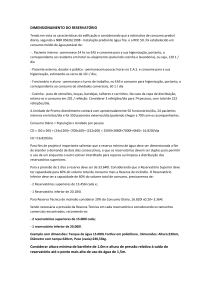 Dimensionamento do Reservat&oacute;rio de &Aacute;gua para UPA