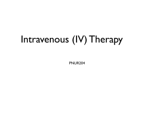 Intravenous (IV) Therapy: Nursing Course Material