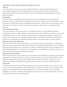 The Impact of Open Source Software on Global Innovation