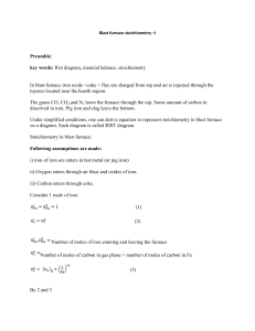Blast Furnace Stoichiometry &ndash; Rist Diagram & Material Balance
