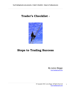 Trader's Checklist: Steps to Trading Success