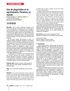 Uso de plaguicidas en agroindustria: Panam&aacute; y mundo